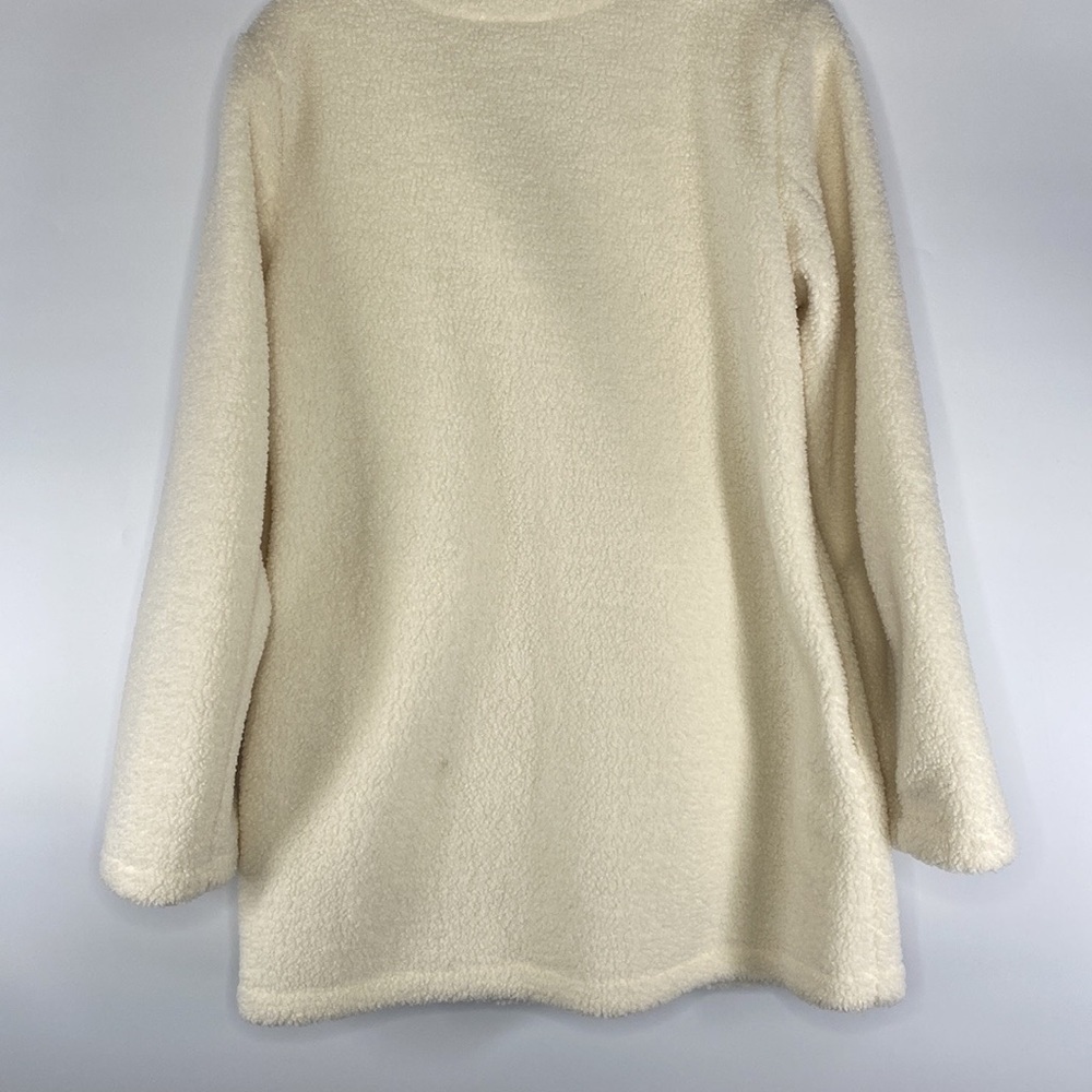 Masseys Cream Button Up Sherpa Jacket Size Small - image 6